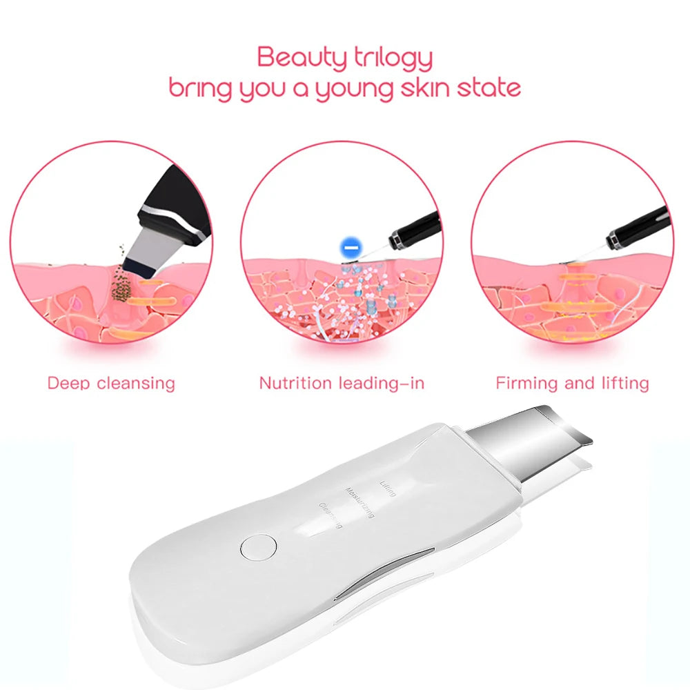 Ultrasonic Skin Scrubber Facial Cleaner