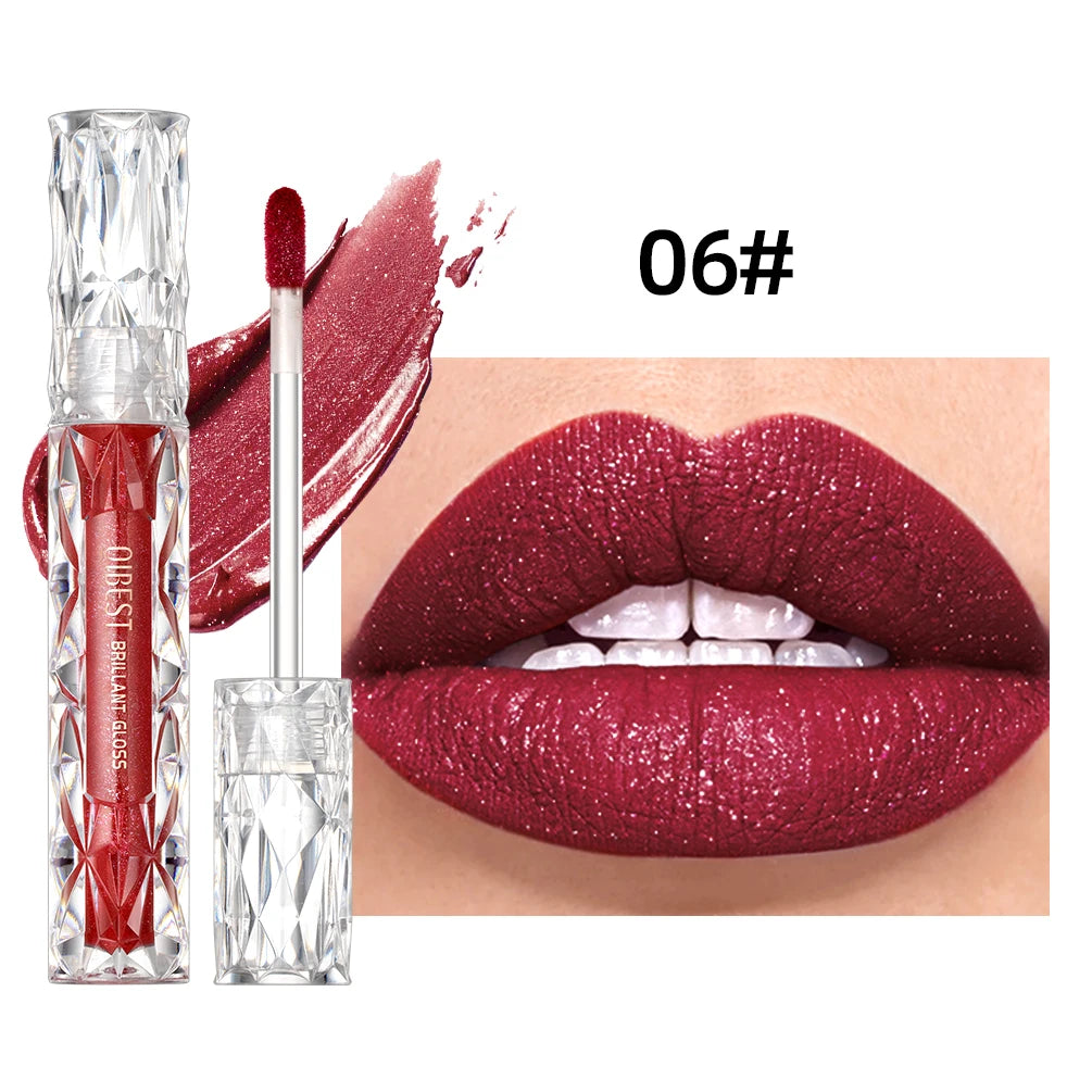 Waterproof Matte Diamond Shimmer Lipgloss