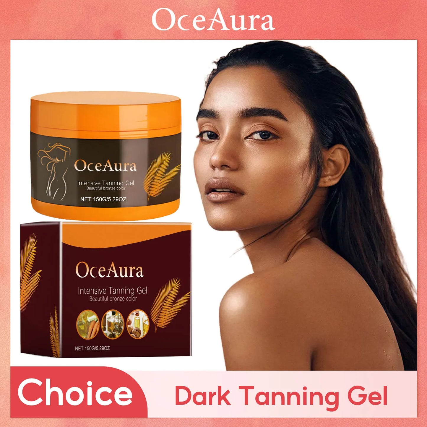 Natural Bronzing Shiny Brown Skin Radiation Protect Nourishing