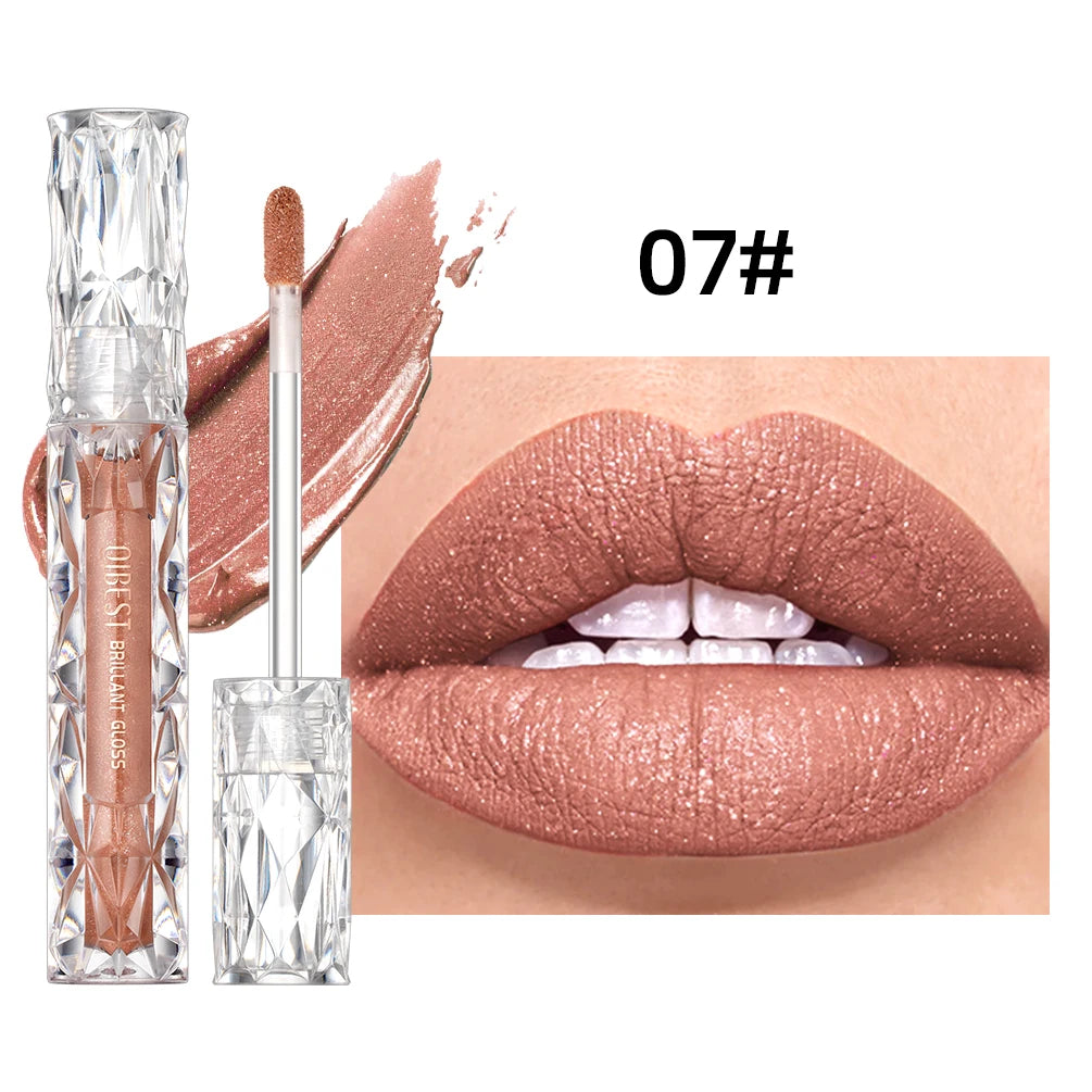 Waterproof Matte Diamond Shimmer Lipgloss