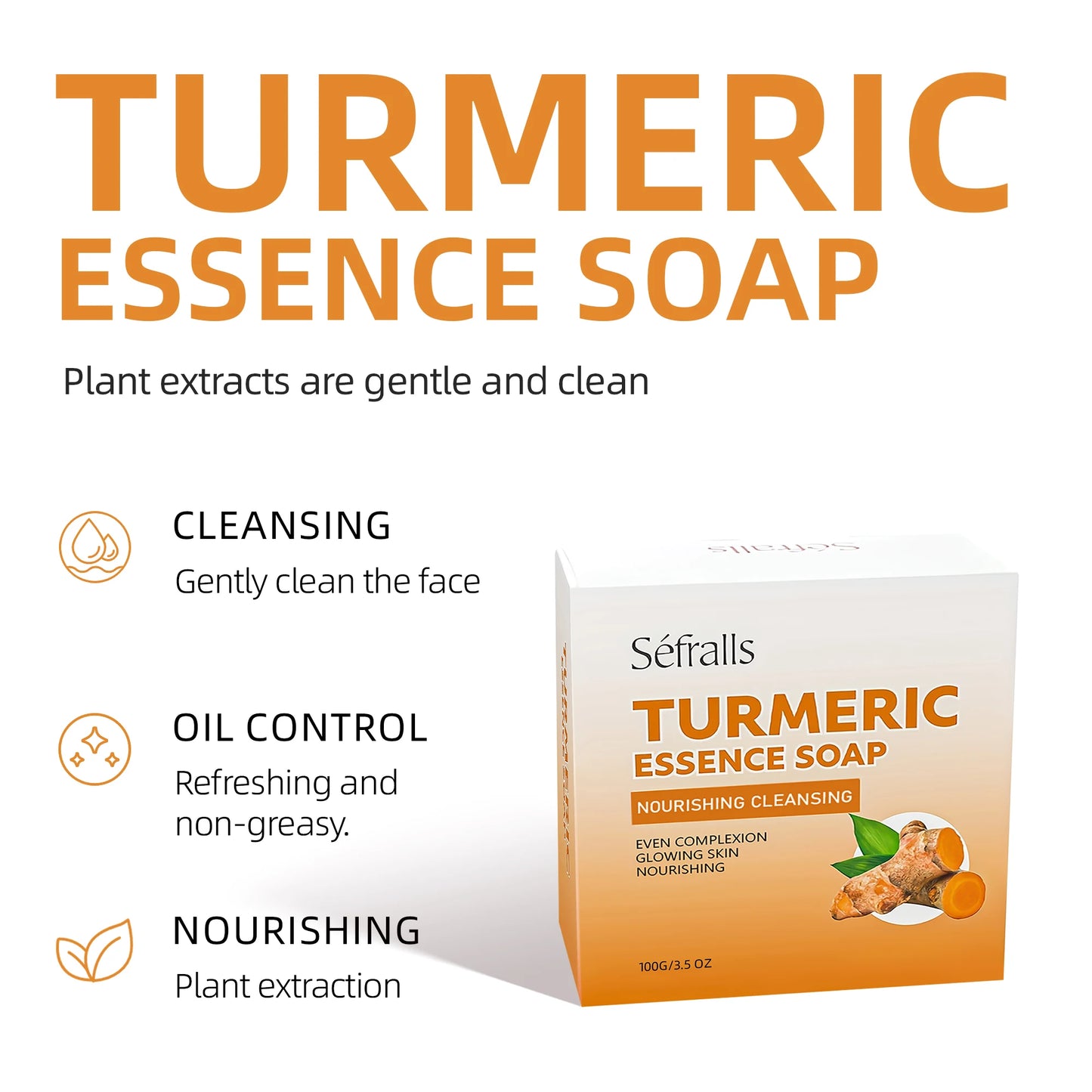 Séfralls Handmade Turmeric Soap 100gFade Dark SpotsGentle
