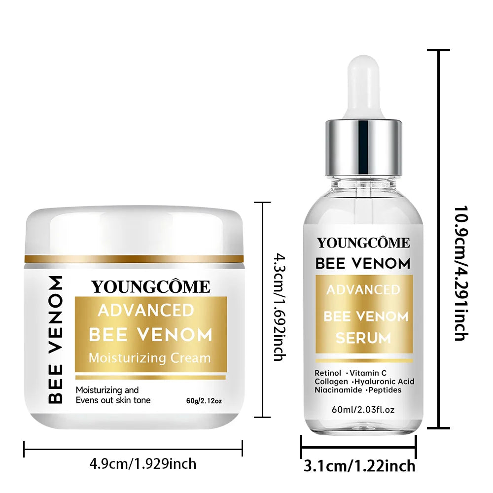 Bee Venom Cream Serum Set Reduce Fine Lines Lifting