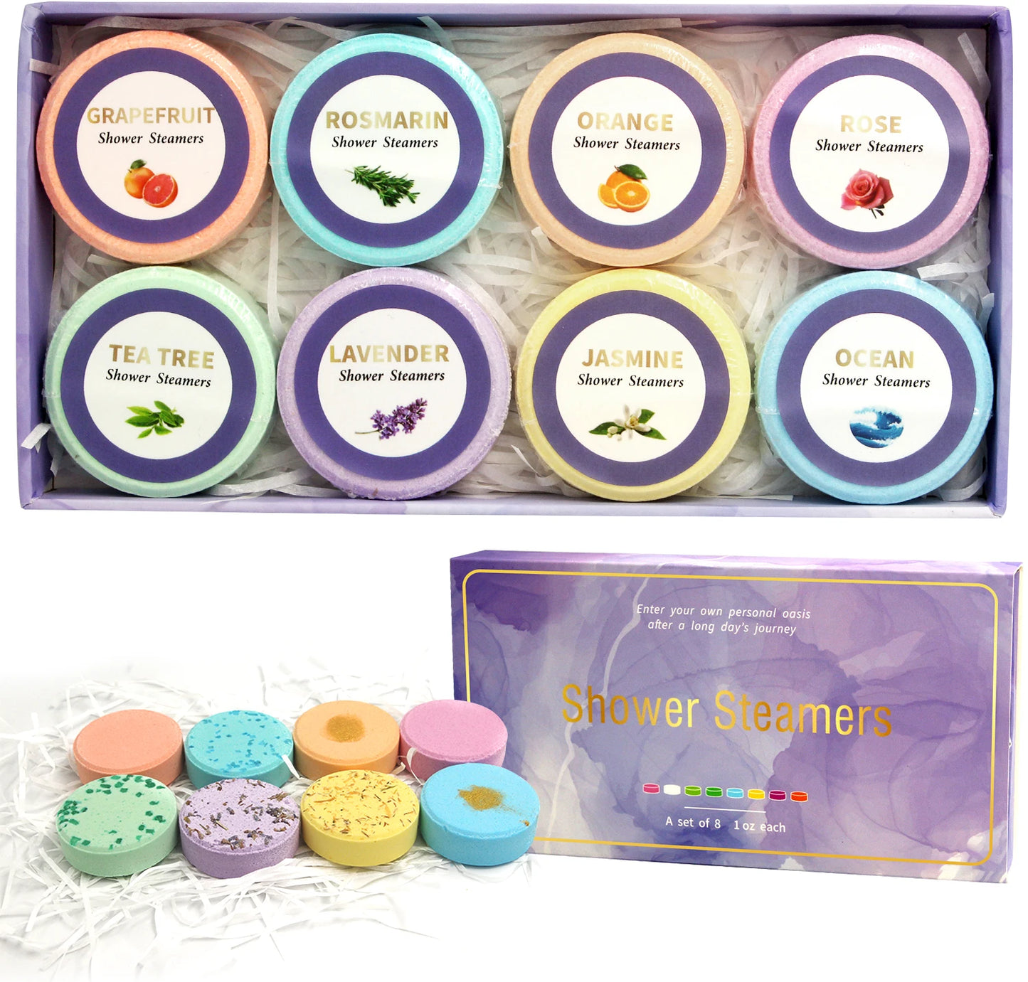 8-Pack Shower Steamers Aromatherapy Bombs