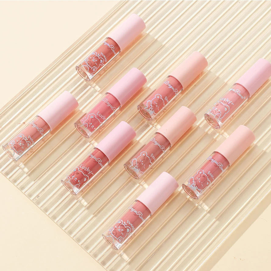 Water Light Glass Lip Glaze Hydrating Mirror Lips Oil Nourishing Moisturizing Pearlescent Glitter Cute Tootsie Mini Lip Gloss