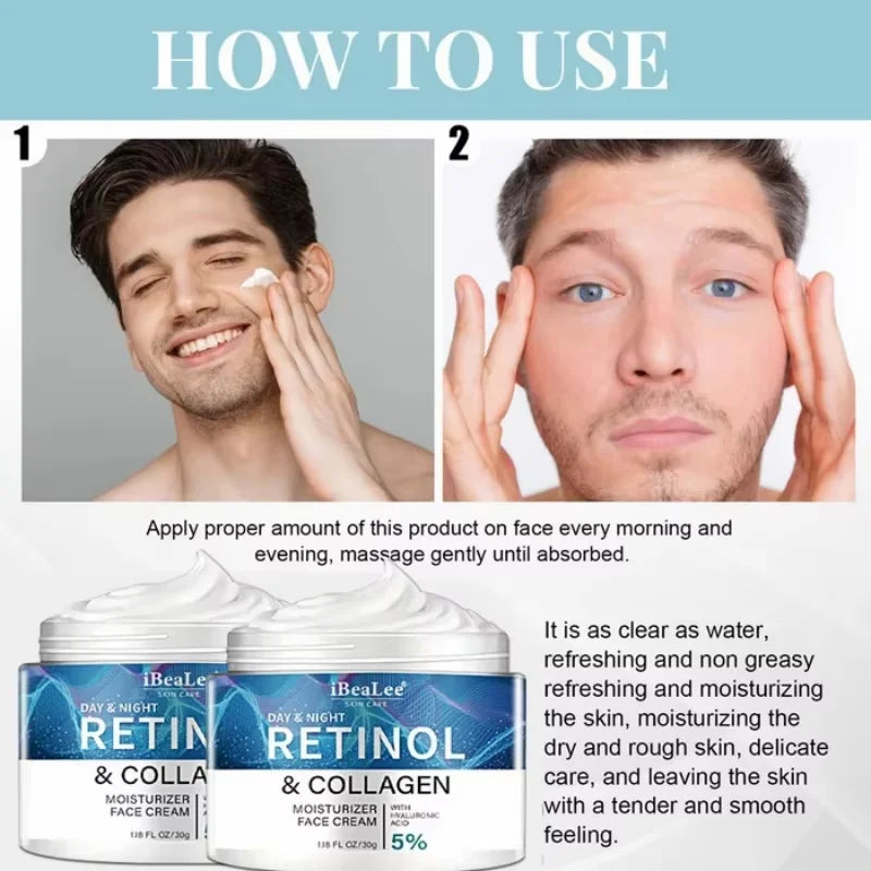 Retinol Anti-wrinkle Cream For Men Collagen Anti-Aging Removal Face