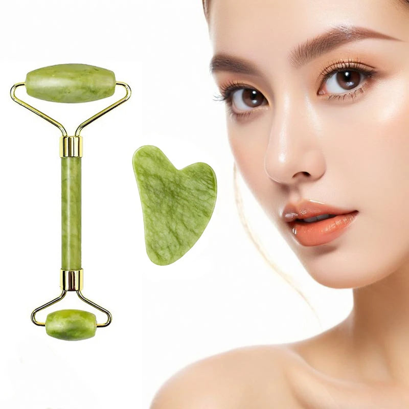 2PCS Natural Gua Sha Stone Facial Massage