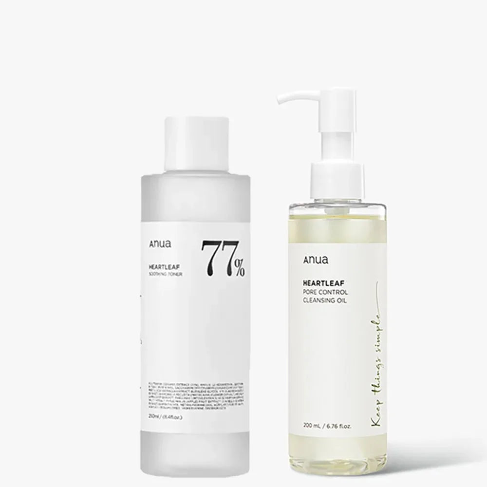 Anua Skincare Products Set Facial Deep Cleansing Toner 77 Heartleaf