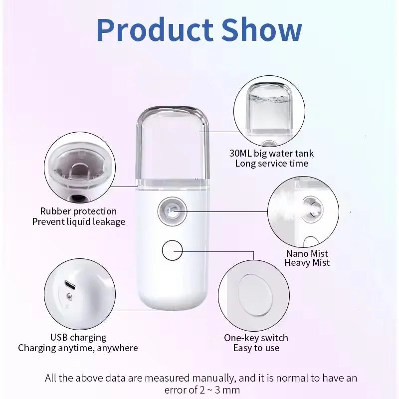 Portable Rechargeable Mini Facial Steamer
