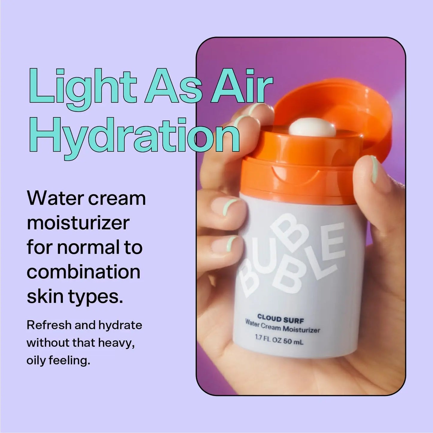 Bubble Skincare Advanced Balancing Face Moisturizer - Hydrating gel with Niacinamide to improve skin texture and radiance