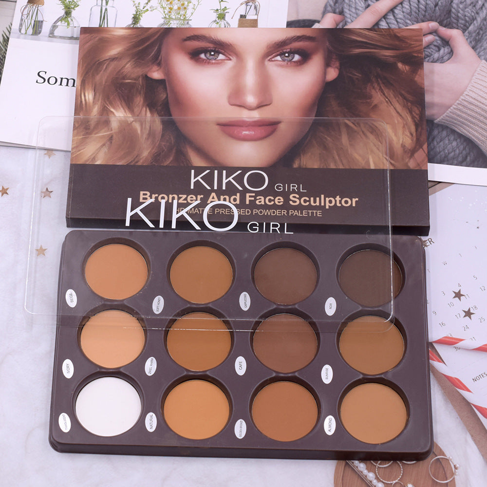 12-Color Matte Makeup Palette