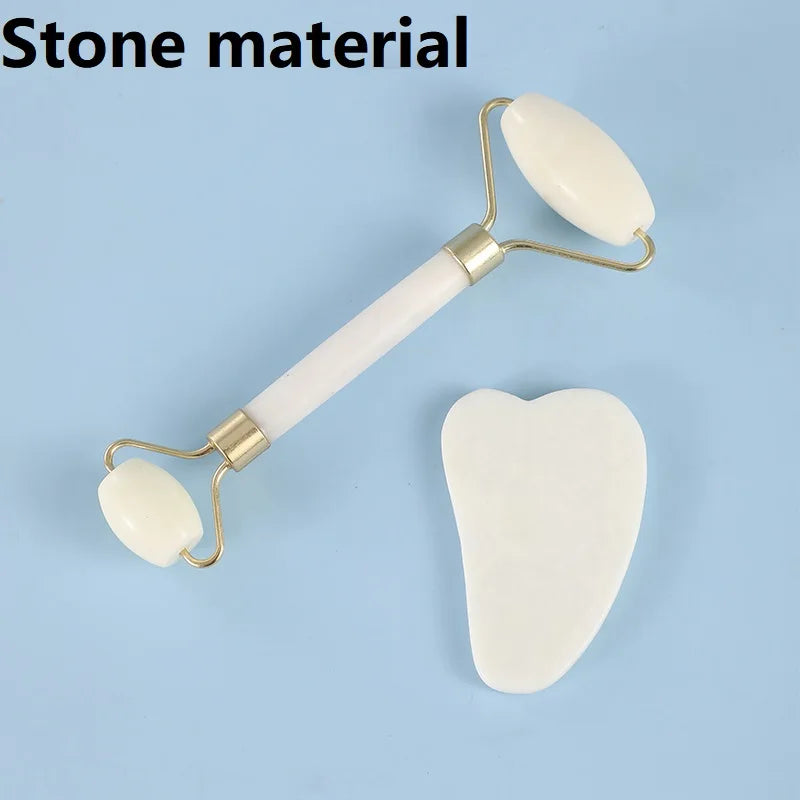 2PCS Natural Gua Sha Stone Facial Massage
