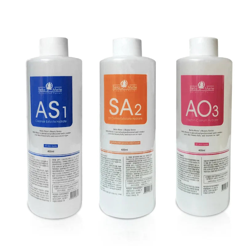 Skincare Face Serum Hydro Facial Aqua Peel Solution 400ml AS1 SA2 AO3 For Machine Skin Deep Cleaning
