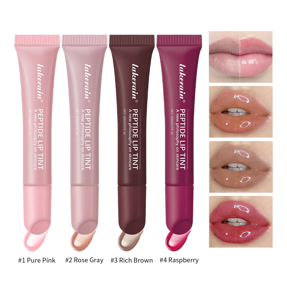4pcs /set Moisturizing Lip Glaze Mirror Glass Long Lasting Lip Gloss
