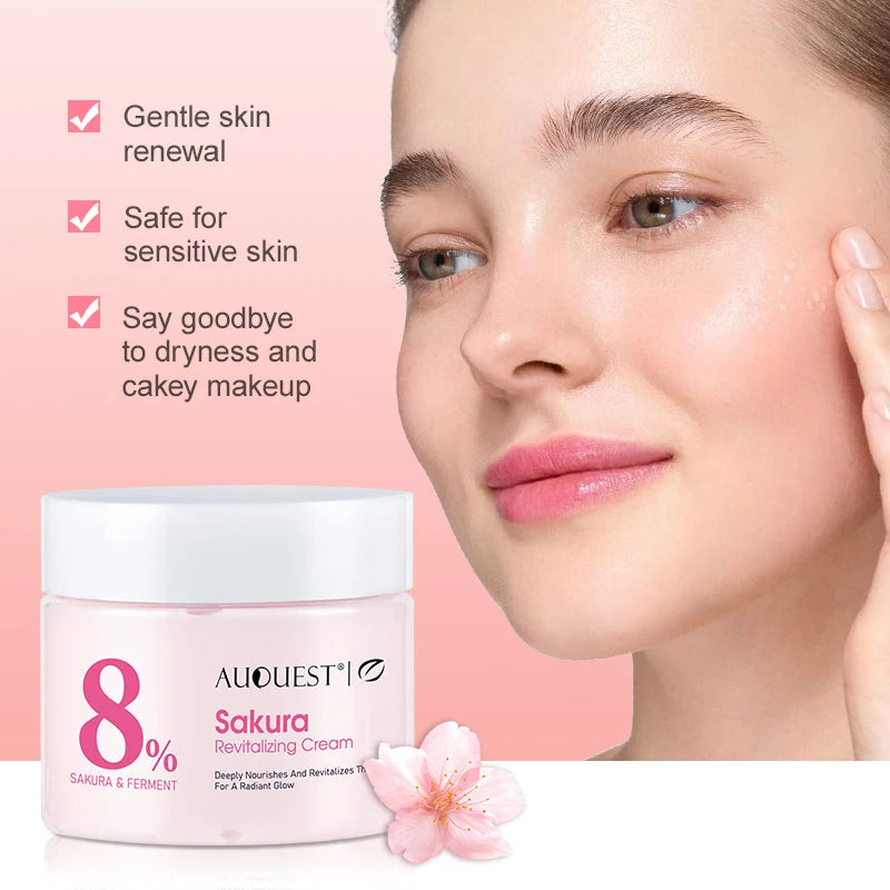 Anti Wrinkle Face Skincare Set Retinol Serum & Sakura Cream Fine Line Remover Anti Aging Nourishing Facial Resurfacing Skin Care