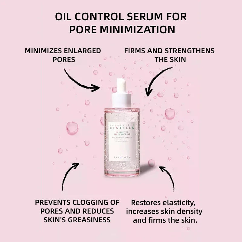 Korean Centella Pink Salt Pore Care Fresh Toner Ampoule Facial Serum