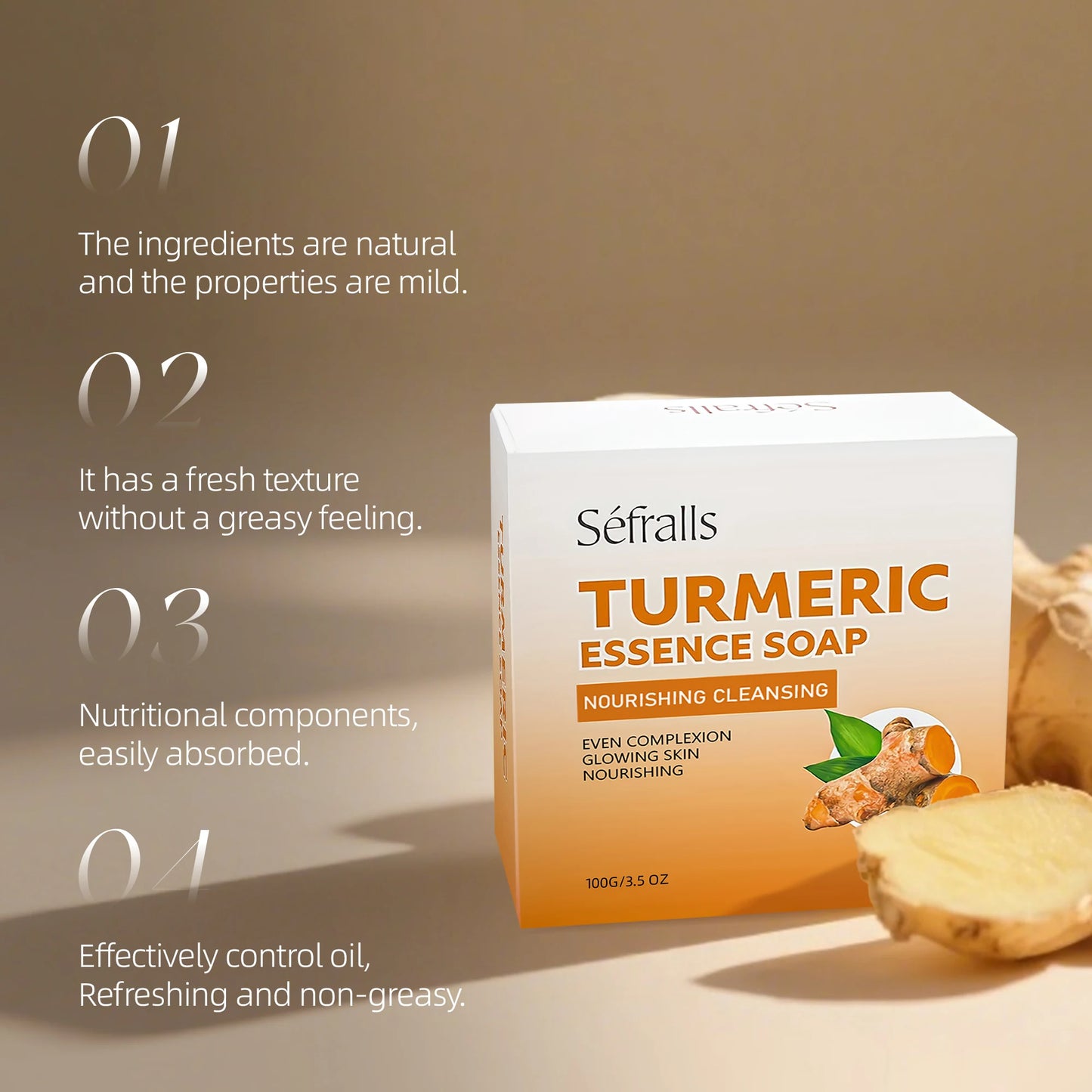Séfralls Handmade Turmeric Soap 100gFade Dark SpotsGentle