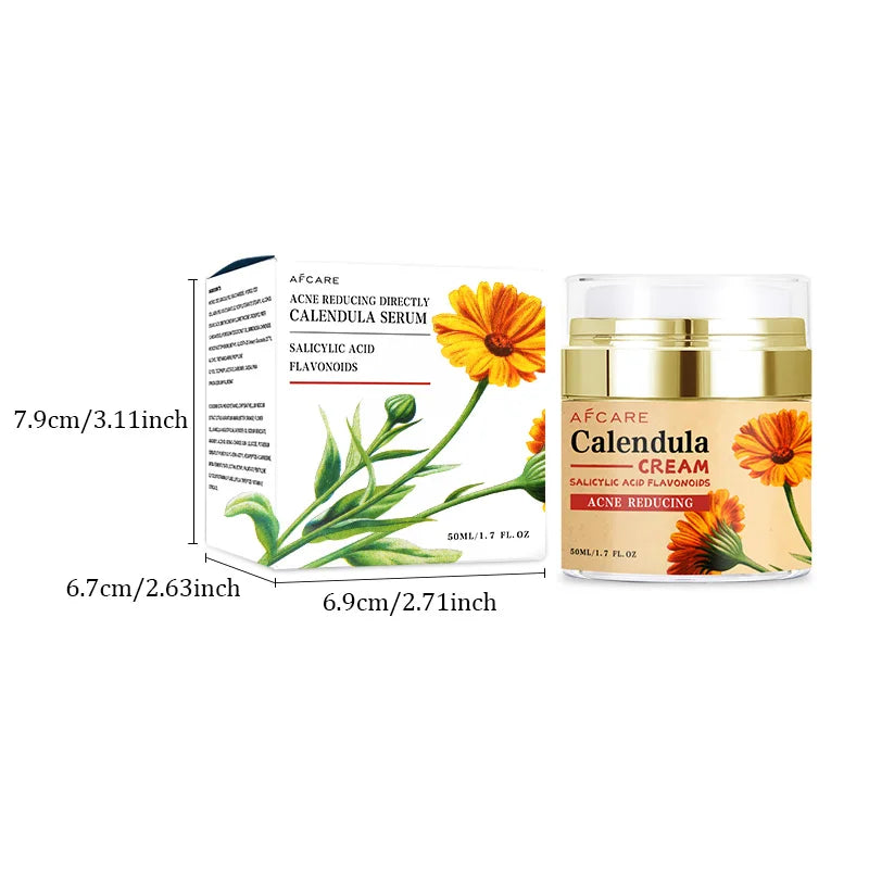 Calendula Face Cream Anti-acne Facial Serum Shrink Pores