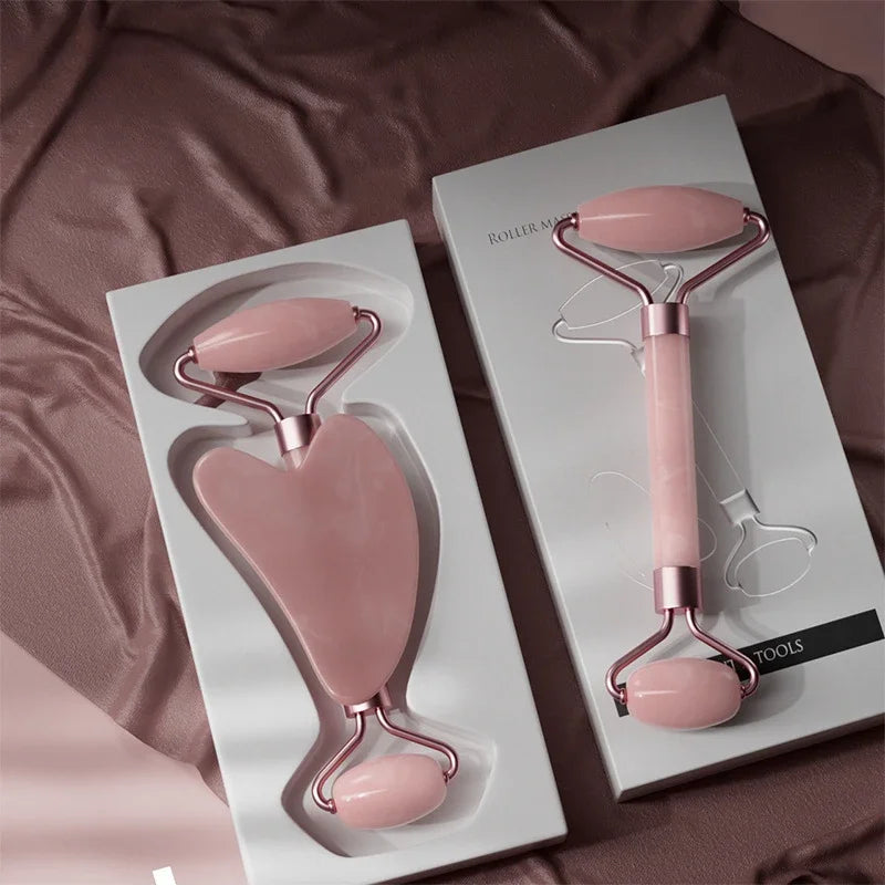 2Pcs Resin Face Roller Guasha Set