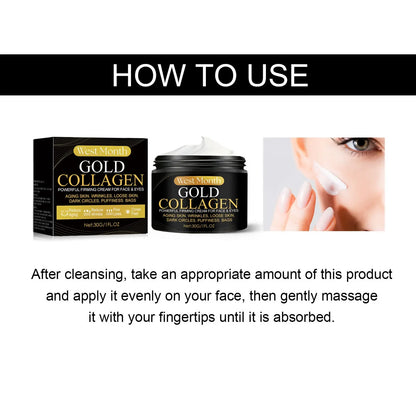 Gold Collagen Face Cream Anti Aging Firming Lifting Fade Fine Lines