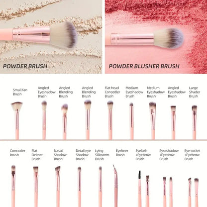 Pink Makeup Brush Set