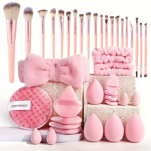 Pink Makeup Brush Set