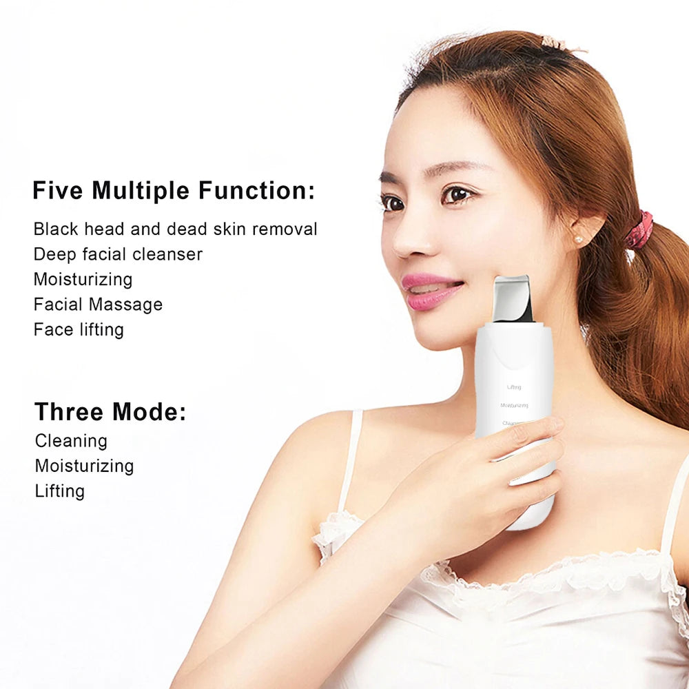 Ultrasonic Skin Scrubber Facial Cleaner