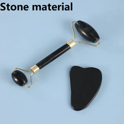 2PCS Natural Gua Sha Stone Facial Massage