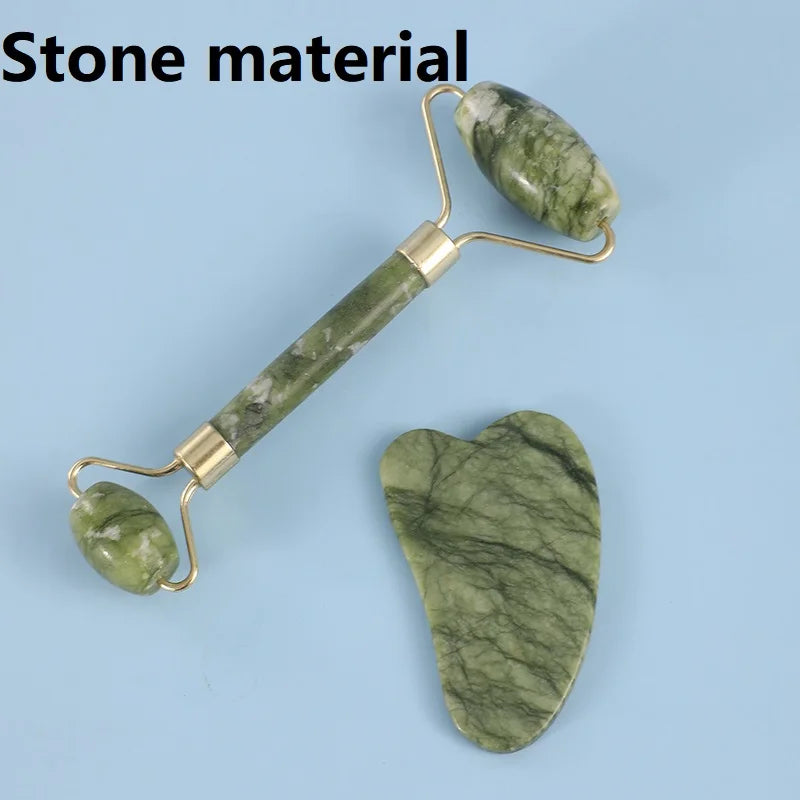 2PCS Natural Gua Sha Stone Facial Massage
