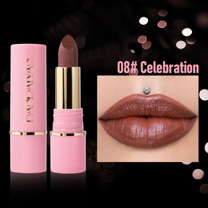 handaiyan 8 colors moisturizing and long-lasting embossed silk screen fine glitter lips translucent glass lip glitter lip gloss