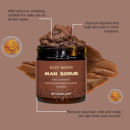 East Moon Coffee Men Body Nourishing Scrub Cream