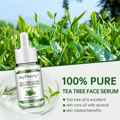 JoyPretty Herbal Skin Care Set Acne Face Cream Tea Tree Serum