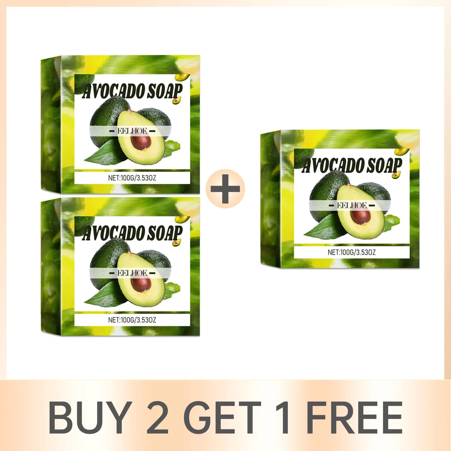 Avocado Soap Body Cleansing Moisturizing Oil Control Smoothing Skin Tender Skin Even Tone Remove Dirt Rejuvenated Skin Body Care