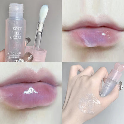 Lightweight and plump lip balm with a glossy mirror finish lips glass