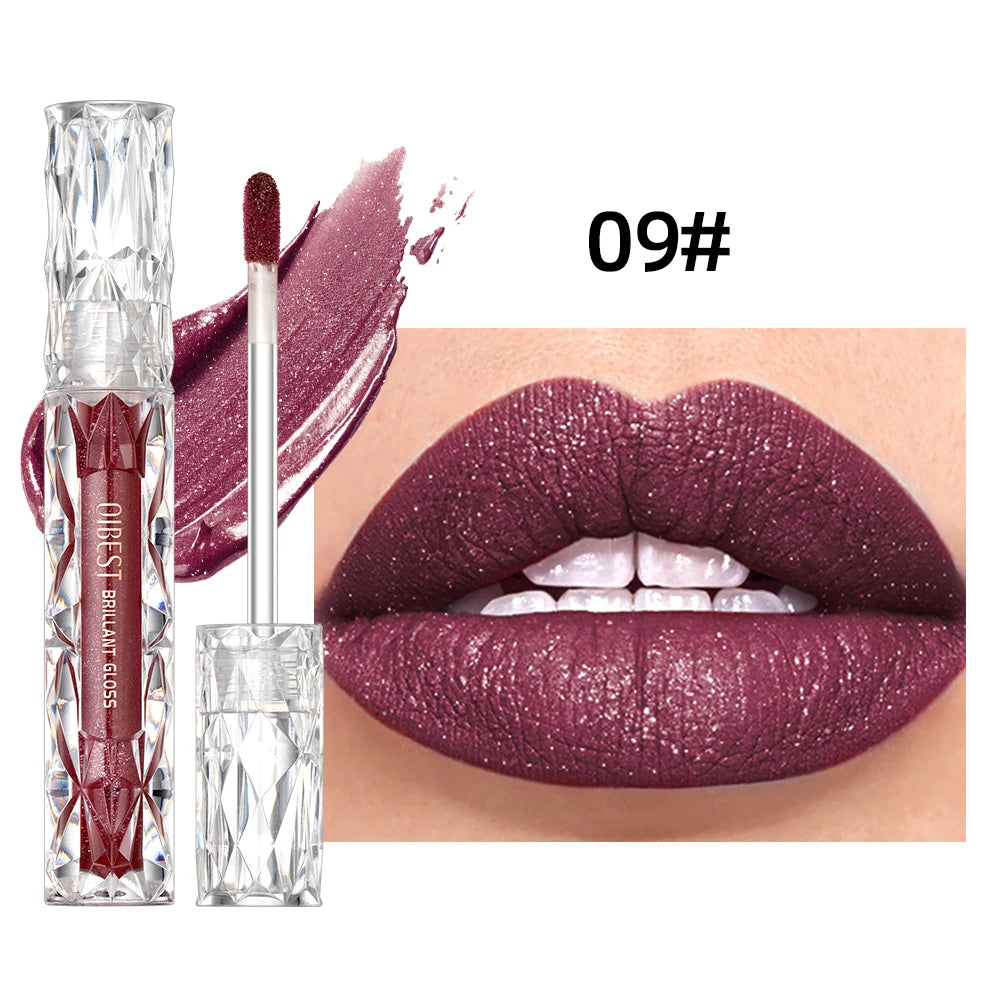 Waterproof Matte Diamond Shimmer Lipgloss