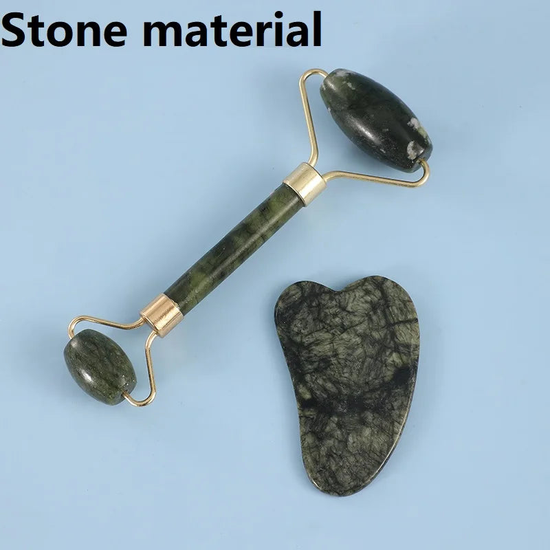 2PCS Natural Gua Sha Stone Facial Massage