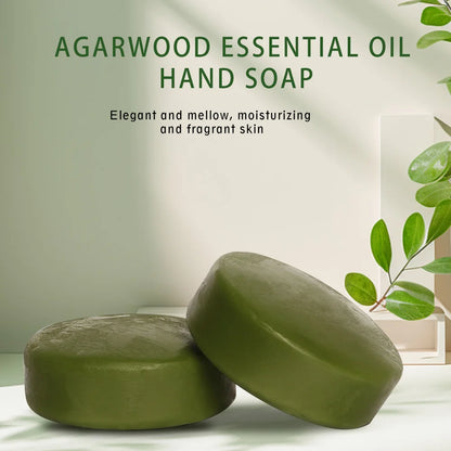 2 Pack Handmade Agarwood Soap] 2 Pack of Agarwood Soap Essential Oil Handmade Soap Sandalwood Soap