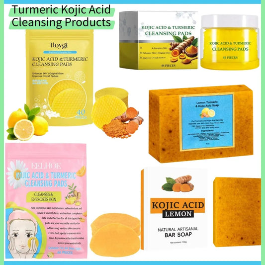 Turmeric Kojic Acid Cleansing products Exfoliating Cleansing Pads
