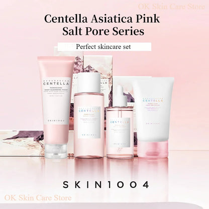 Korean Centella Pink Salt Pore Care Fresh Toner Ampoule Facial Serum