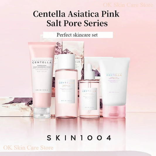 Korean Centella Pink Salt Pore Care Fresh Toner Ampoule Facial Serum