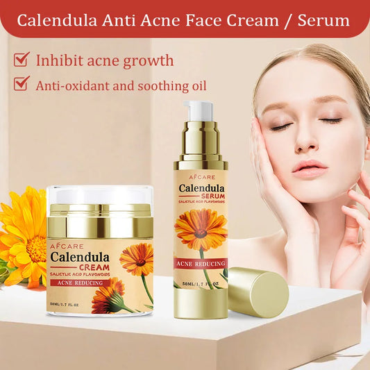 Calendula Face Cream Anti-acne Facial Serum Shrink Pores