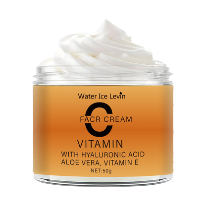 Vitamin C Facial Cream, Hyaluronic Acid, Aloe Vera and Vitamin E, Facial Moisturizing Cream, Nourishing Skin Care, Increasing Brightness, Available for All Skin Types