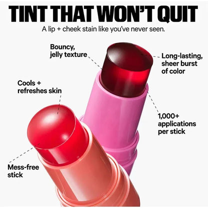 Milk Makeup Cooling Water Jelly Tint Hydrating Long-Lasting Sheer Lip&Cheek Stain 3-in-1 Bouncy Jelly Texture Lipstick Cosmetic