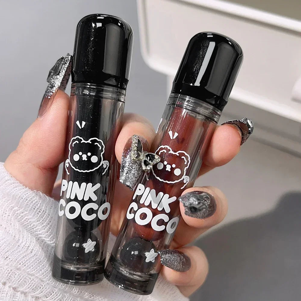 Moisturizing Mirror Lip Glaze Dark Red Brown Non Greasy Water Light Lip Gloss Long-Lasting Non-stick Cup Lightly Liquid Lipstick