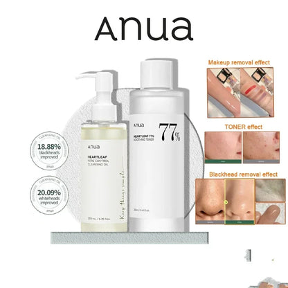 Anua Skincare Products Set Facial Deep Cleansing Toner 77 Heartleaf