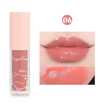 Water Light Glass Lip Glaze Hydrating Mirror Lips Oil Nourishing Moisturizing Pearlescent Glitter Cute Tootsie Mini Lip Gloss