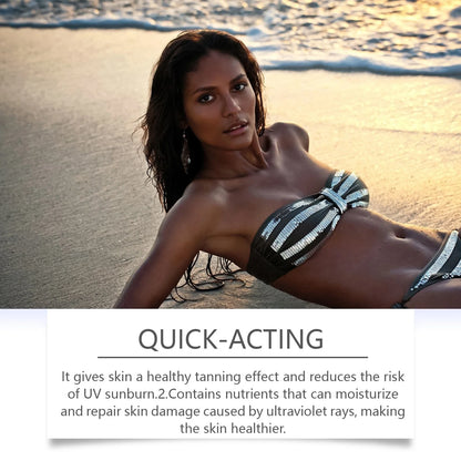 Natural Bronzing Shiny Brown Skin Radiation Protect Nourishing