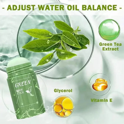 Green Tea Remove Blackhead Solid Mask Dispel Acne Blemish Cleansing