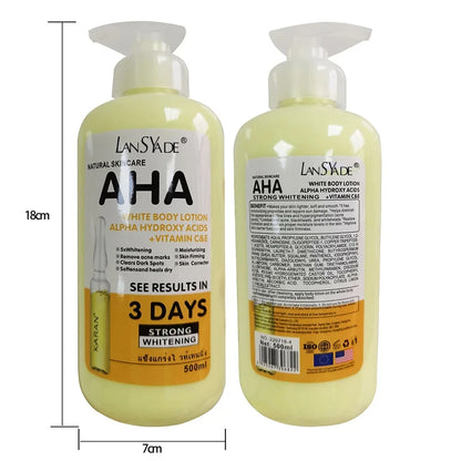 Whitening Body Cream AHA Hydroxy Acids Vitamin C&E Moisturizing