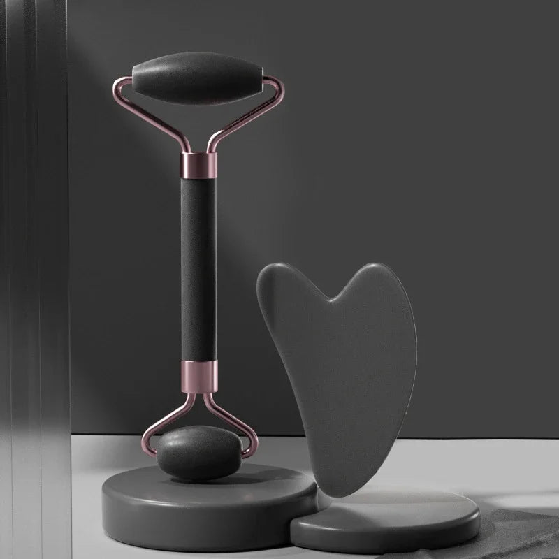 2Pcs Resin Face Roller Guasha Set