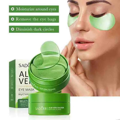 Aloe Vera Collagen Eye Mask Anti Dark Circles Eyes Bags Moisturizing